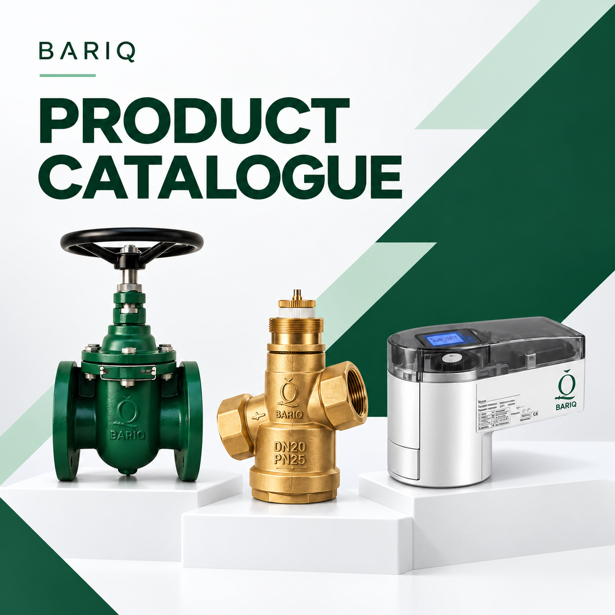 BARIQ Product Catalogue with gate valve, PICV and actuator