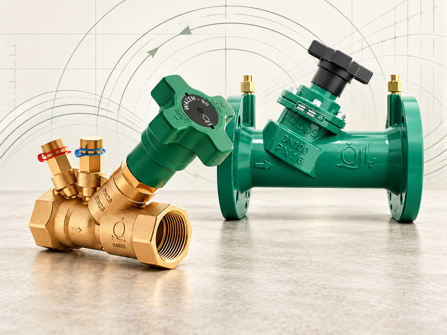 WAZEN-90 and Model 4000 static balancing valves